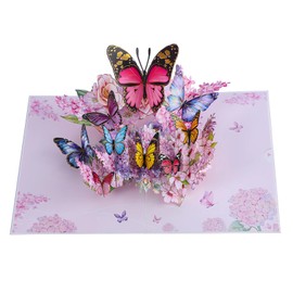 3D Butterflies Cards Fly Out Flowers Mother's Day Pop Up Card, Present for Birthday, Wedding, Anniversary, Thank You, Get Well, All Occasion, Foldable Celebration Cards for Mother, Women, Grandma, Daughter, Sister