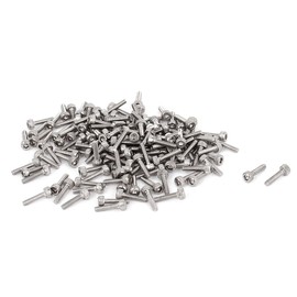 uxcell M1.4x6mm 0.3mm Pitch Hex Key Socket Head Cap Screw Bolts 100pcs