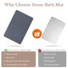 BSAOUTZ Stone Bath Mat, Natural Diatomaceous Earth Bathroom Rug, Super