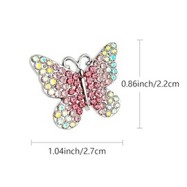 HEYGOO HEYGOO 2 Pack AB Pink Butterfly Bling Stethoscope Charms, Stethoscope Id Name Tag for Doctor Nurse Christmas Gift