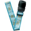 ORB Travel Premium Designer Luggage Strap LS326-Blooms - Turquoise/Metallic Gold