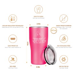 Best Friend Gift for Women-Sister Gifts from Sister-20 oz Stainless Steel Travel Tumbler Mug-Unique Birthday Gifts for Bestie,Twin Sister,Soul Sister,Sister in Law(Pink, 20 oz)