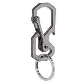 Tibitdeer Men's Keychain, Carabiner, Titanium, Metal, Keyring Included, Bottle Opener, For Key Case, Stylish, Cool, Lightweight, Titanium, Durable, For Home & Outdoor Use, Present, Men's, Women's