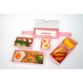 JENAGREN Bento Box Lunch Container, Stackable 3 Layers Meal Prep Salad Adult Lunch Box, Leak-Proof Sandwich Containers with Cutlery Luch bag for Adults Men Women