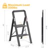 KINGRACK Step Ladder, 2 Steps, Folding Step Ladder with Handrail,