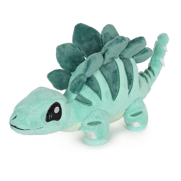 TCBunny Baby Dinosaur 14" Bedtime Stuffed Animal Plush Toy, Kid's Gifts for Boys, Girls, Birthday, Valentine, Christmas (Stegosaur - Aqua)
