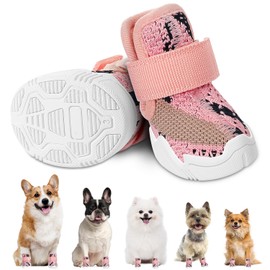SlowTon Dog Shoes with Non-Slip Sole, Pack of 2 Breathable Dog Shoes, Dog Shoes, Paw Protection for Hot Asphalt in Summer, Dog Shoes for Small Dogs