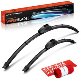 A-Premium Pack of 2 Front Windshield Wiper Blades with Wear Indicator & Towel - Compatible with Honda Fit 2009-2020 - 28" and 14", Hook Connector, Left and Right