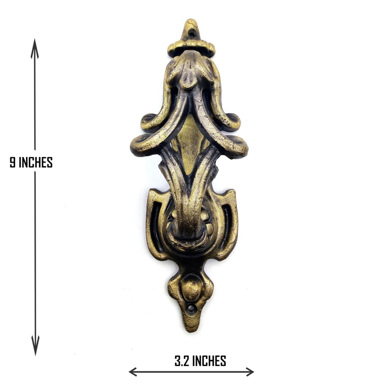 5MOONSUN5's Victorian Antique Style Cast Iron Door Knocker Decorative Handcrafted