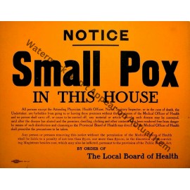 Small Pox Department Of Health Posting VTG 1950s Photographic Print 8.5x11"
