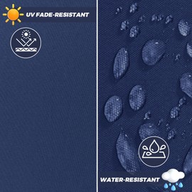 WOLKI Outdoor Cushions for Patio Furniture Set of 4, 18.5 x 16 x 3 Waterproof Seat Cushions Thick Chair Pads for Garden, Patio, Dining