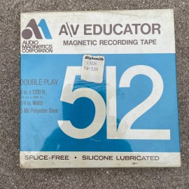 Audio Magnetics Corporation A/V Educator Magnetic Recording Tape Double Play 512 5" x 1200 ft. Sealed