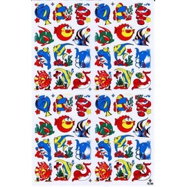 Fish Animals Stickers 48 Pieces 1 Sheet 270 mm x 180 mm Stickers Crafts Children Party