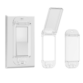 (Clear,2 Pack) Light Switch Cover Guard,Light Switch Plate,ChildProof Wall Switch Guard Keeps Lights or Switches from Being Accidentally Turned ON or Off, Rocker Style