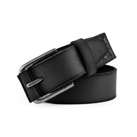 Timberland Boys' Leather Belt for Kids, Black, Medium