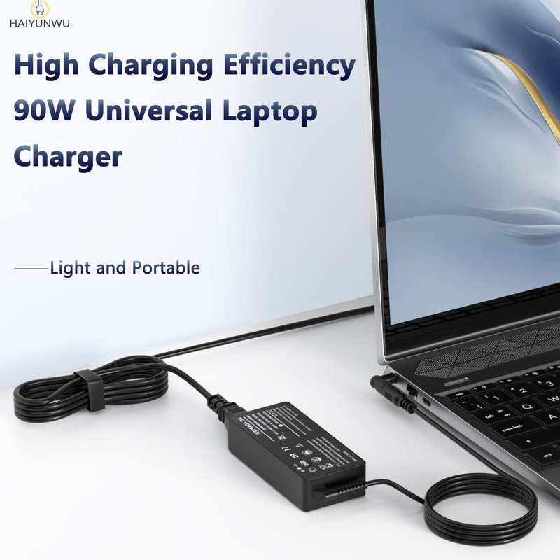 HAIYUNWU 90W Universal Laptop Charger AC Adapter