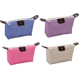 4Pcs Washbag, Wash Bags for Kids, Kids Wash Bag, Kids Toiletry Bag, Small Makeup Bag, Foldable Travel Toiletry Bags, Multi Coloured Small Makeup Bag, for Women Girls Kids Travel Bag (Streak)