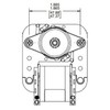 Dayton 4M067 C-Frame Motor, 1 in. L, Shaded Pole, Sleeve,