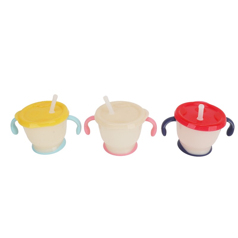 3PCS Baby Straw Cup 150ml Spill Proof Toddler Baby Training