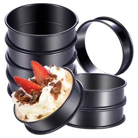 RIKONDA 8-Pack Non-Stick Stainless Steel Crumpet Rings – 10cm English Muffin & Pancake Baking Molds with Double-Rolled Edges