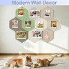 10PCS Hexagon Cork Board Tiles, Self-Adhesive Felt Bulletin for Walls