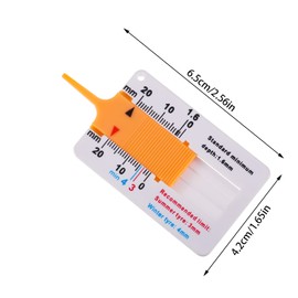 Dacitiery 4 Pieces Tyre Tread Depth Gauge, Plastic Tyre Tread Depth Gauge for Tyres, 0-20 mm Profile Depth Gauge Tread Depth Gauge Motorcycle Vehicle Car