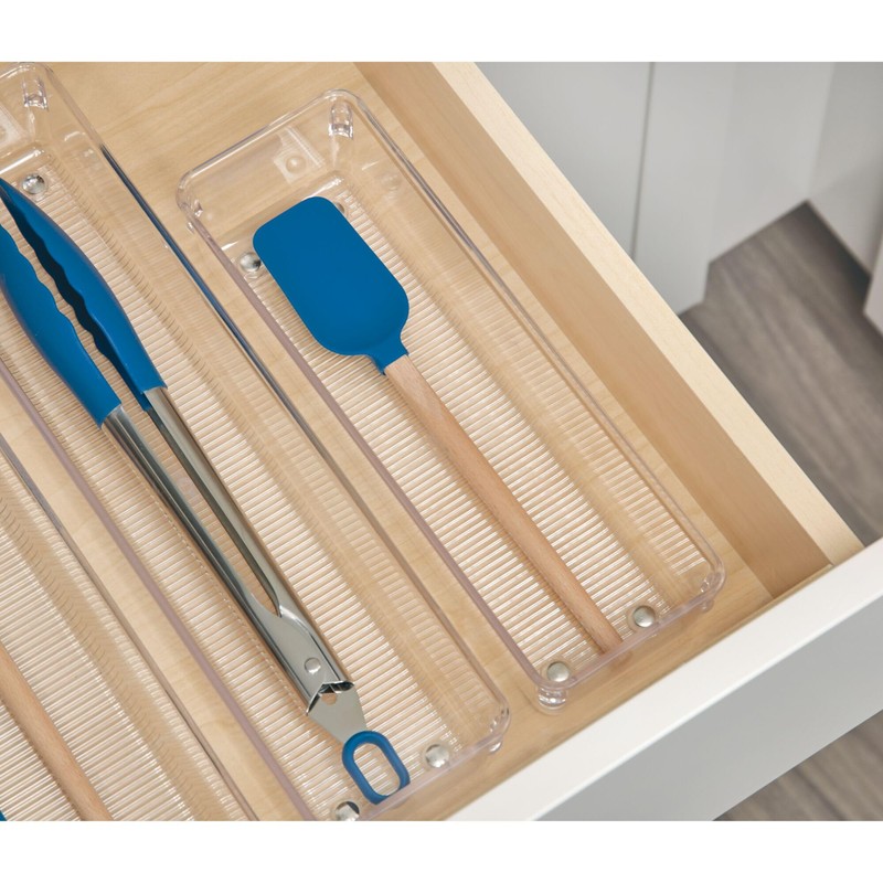 iDesign Recycled Plastic Drawer Organizer, Set of 2, The Linus