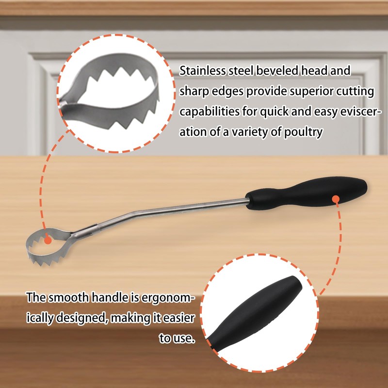 CNQLIS Lung Remover Tool for Easy Evisceration of Poultry Lungs