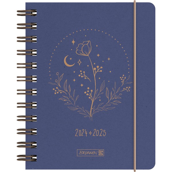 BRUNNEN School Diary (2024/2025) "Moon Flower", 1 Page = 1