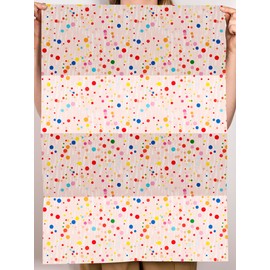 CENTRAL 23 Girls Wrapping Paper Birthday - 6 Sheets Of Gift Wrap - Rainbow Spots - Pink Wrapping Paper For Women - All Occasion - Recyclable