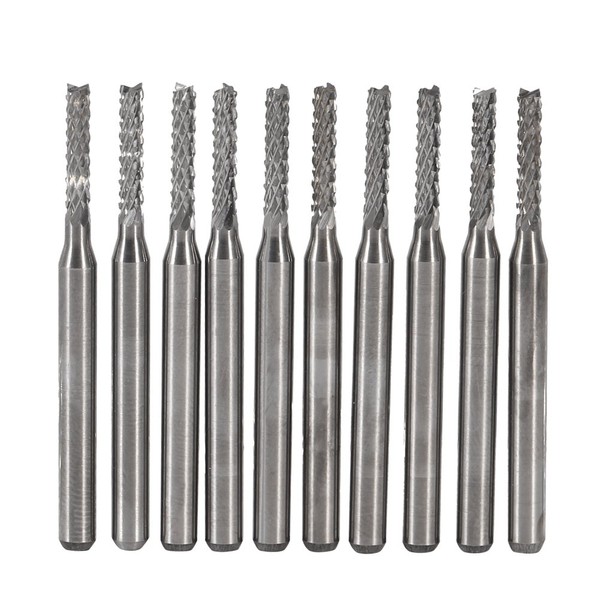 10pcs Carbide endomirusetto Carving Bit Carving Sculpture SMT/CNC/PCB Cutter 2 mm
