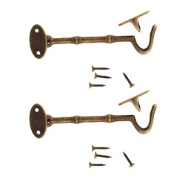 MroMax 4" Cabin Hooks Eye Latch Door Gate Swivel Window Brass Hook with Mounting Screws Antique Bronze 2pcs