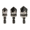 Malayas Set of 3Pcs Titanium Countersink Drill Bit Wood Chamfering