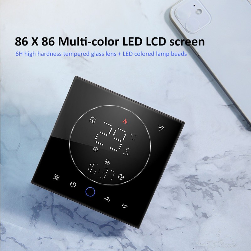 Programmable Smart Home Thermostat AC95~240V Voice Control LED Screen IP20