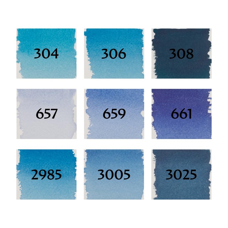 Talens Pantone Marker Set of 9 Blue Dual Tip Pen