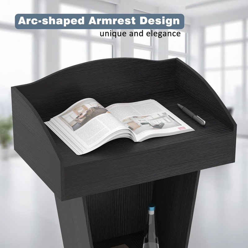 aboxoo Podium Stand - Modern Podium Lectern with Laptop Shelf