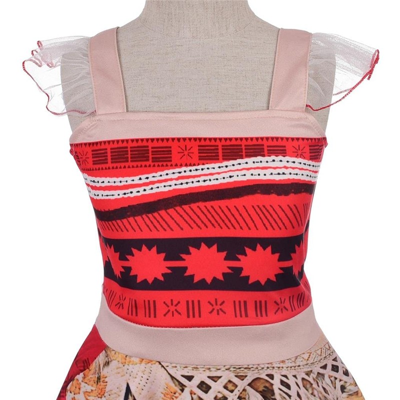 [Dressy Daisy] 女の子 冒険 コスプレ コスチューム ドレスセット 子供 モアナと伝説の海風 プリンセスドレス