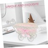 SHOWERORO Imitation Rattan Carriage Candy Basket Mini Woven Flower Holder