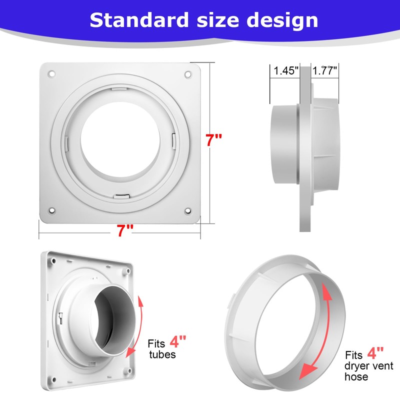 Senshare Dryer Vent Connector Kit, Dryer Vent Wall Plate with