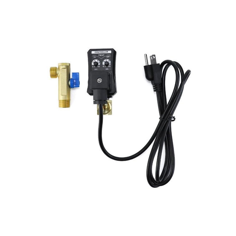 QWORK Automatic Timed Condensate Drain Valve, 4 Pack 1/2" Ac110v
