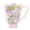 Gracie Bone China Peony Mist Footed Mugs, Set of 4