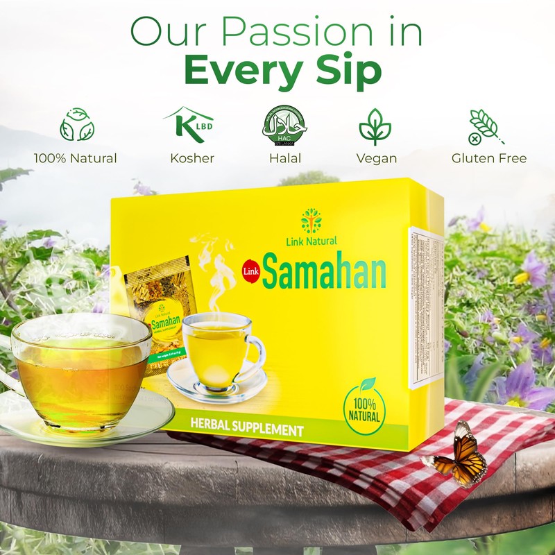Samahan Tea bags 60 Tea Bags, Link Natural link saman,