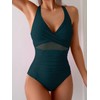 Eomenie One Piece Swimsuit for Women Tummy Control Mesh High