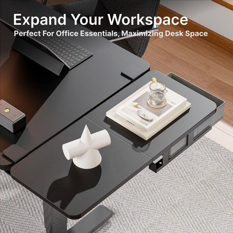 PEGZONE Desk Extender Tray, 28" x 14.4" Clamp On Desk