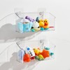 CQUNM Bath Toy Storage Holder for Bathtub, Clear Bath Toy