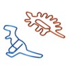 100Pcs Paper Clips Unique Dinosaur Shape Lightweight Portable Electroplating Process