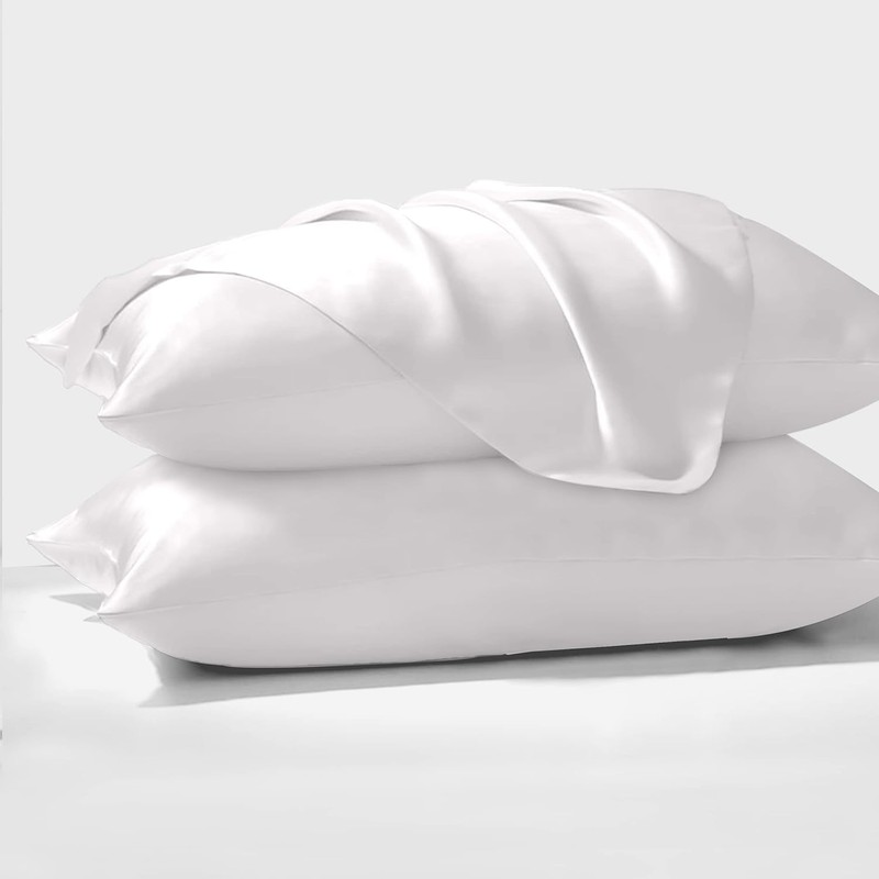 2 Pack Silky Pillowcase -Real Silk Pillowcase for Women Men