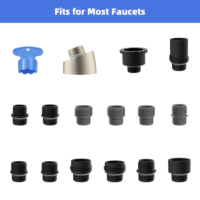 iFealClear Universal Kitchen Faucet Head Replacement, 3 Modes Pull Down