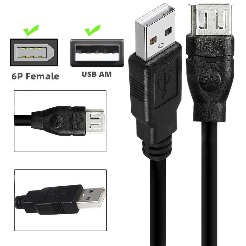 CREATOR Firewire IEEE 1394 6 Pin Female to USB Male