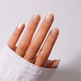 KQueenest Cat Eye Press On Nails Short Coffin, 30 Pcs Pastel Nude Press On Nails Summer, Sparkly Fake Nails With Glue, Luxury Glitter Nails Press ons, Reusable Stick on Nail for Women Weddings